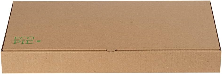 Wholesale 15 x 7 x 1.5 Inch Sturdy Corrugated Flatbread Takeaway Boxes 50 Pack E-Flute Tab-Lock Kraft Green Disposable Pizza Boxes Factory