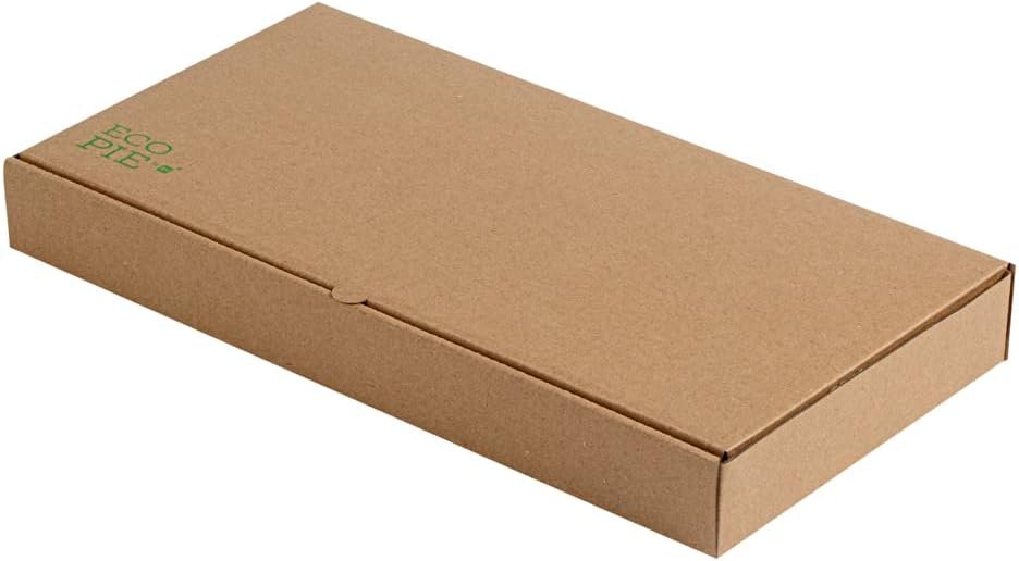 Wholesale 15 x 7 x 1.5 Inch Sturdy Corrugated Flatbread Takeaway Boxes 50 Pack E-Flute Tab-Lock Kraft Green Disposable Pizza Boxes Factory