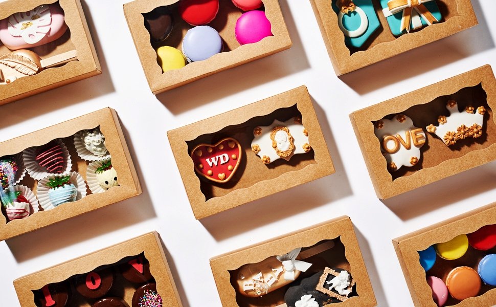 Wholesale 20PCS 7x4.3x1.5 Inch Brown Cookie Boxes with Window for Bakery Chocolate Truffles Oreos Pastries Donuts Brownies Soap Treats Party Favors Wedding Christmas Valentine's Factory Wholesale 20PCS 7x4.3x1.5 Inch Brown Cookie Boxes with Window for Bakery Chocolate Truffles Oreos Pastries Donuts Brownies Soap Treats Party Favors Wedding Christmas Valentine's Factory