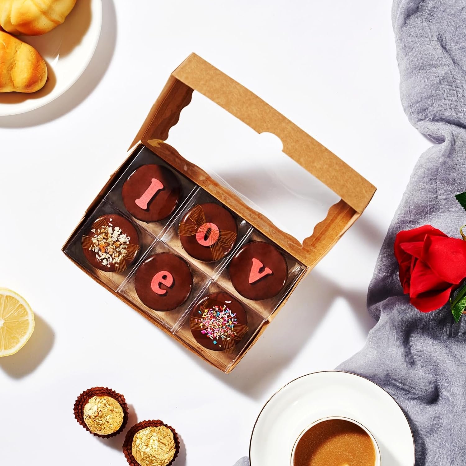 Wholesale 20PCS 7x4.3x1.5 Inch Brown Cookie Boxes with Window for Bakery Chocolate Truffles Oreos Pastries Donuts Brownies Soap Treats Party Favors Wedding Christmas Valentine's Factory Wholesale 20PCS 7x4.3x1.5 Inch Brown Cookie Boxes with Window for Bakery Chocolate Truffles Oreos Pastries Donuts Brownies Soap Treats Party Favors Wedding Christmas Valentine's Factory