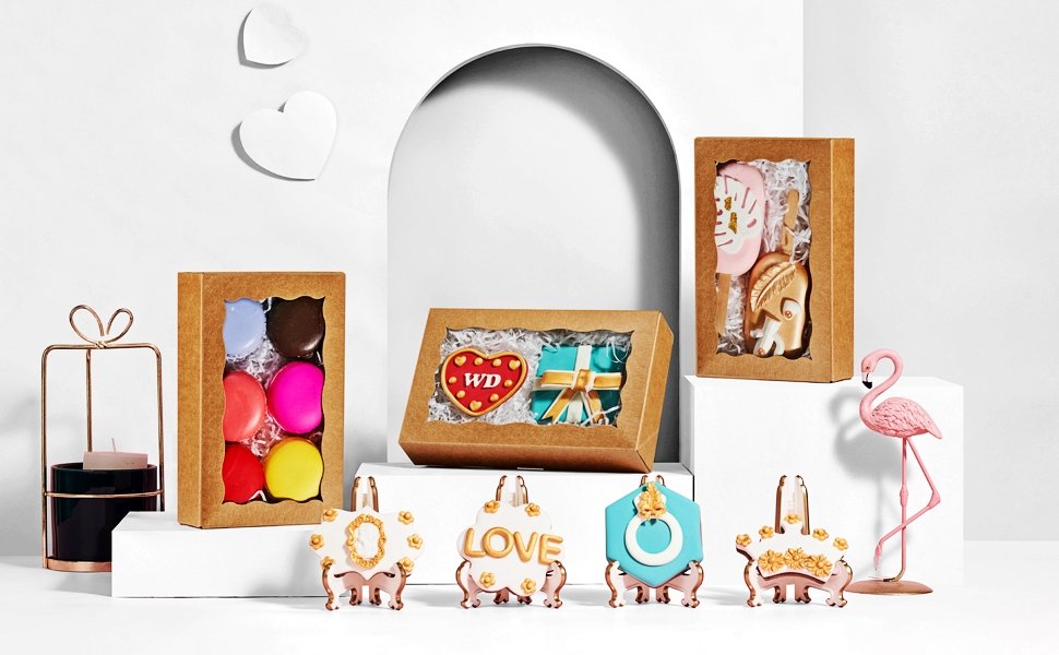 Wholesale 20PCS 7x4.3x1.5 Inch Brown Cookie Boxes with Window for Bakery Chocolate Truffles Oreos Pastries Donuts Brownies Soap Treats Party Favors Wedding Christmas Valentine's Factory Wholesale 20PCS 7x4.3x1.5 Inch Brown Cookie Boxes with Window for Bakery Chocolate Truffles Oreos Pastries Donuts Brownies Soap Treats Party Favors Wedding Christmas Valentine's Factory