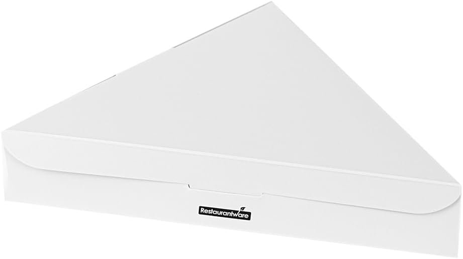 Wholesale 9.3 x 10.3 x 1.8 Inch Clamshell Pizza Slice Boxes 100 Pack Greaseproof Tab Lock White Paper Containers for Individual Slices in Restaurants Kiosks Cafes Factory