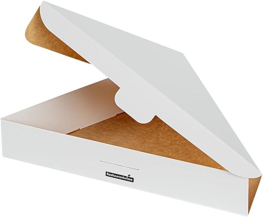 Wholesale 9.3 x 10.3 x 1.8 Inch Clamshell Pizza Slice Boxes 100 Pack Greaseproof Tab Lock White Paper Containers for Individual Slices in Restaurants Kiosks Cafes Factory
