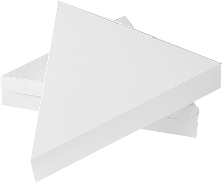Restaurantware Eco Pie 9.3 x 10.3 x 1.8 Inch Pizza Slice Boxes 100 Clamshell Pizza Slice Containers - Greaseproof Tab Lock White Paper Individual Pizza Boxes For Restaurants Kiosks And Cafes