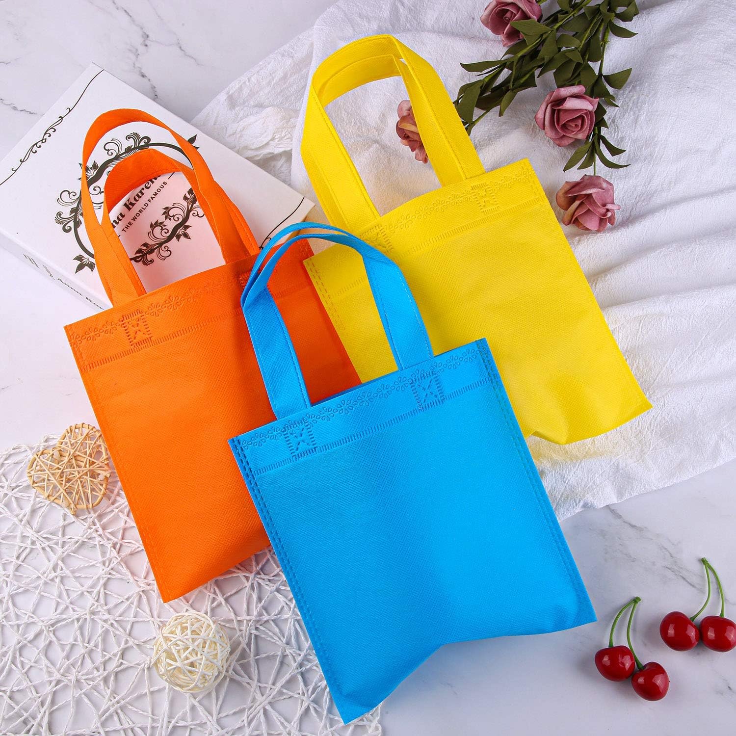 Wholesale 30-Piece Rainbow Non-Woven Party Favor Tote Bags 8x8 Inch Red Orange Yellow Green Blue Purple for Wedding Birthday Holiday Travel Gift Storage Factory Wholesale 30-Piece Rainbow Non-Woven Party Favor Tote Bags 8x8 Inch Red Orange Yellow Green Blue Purple for Wedding Birthday Holiday Travel Gift Storage Factory