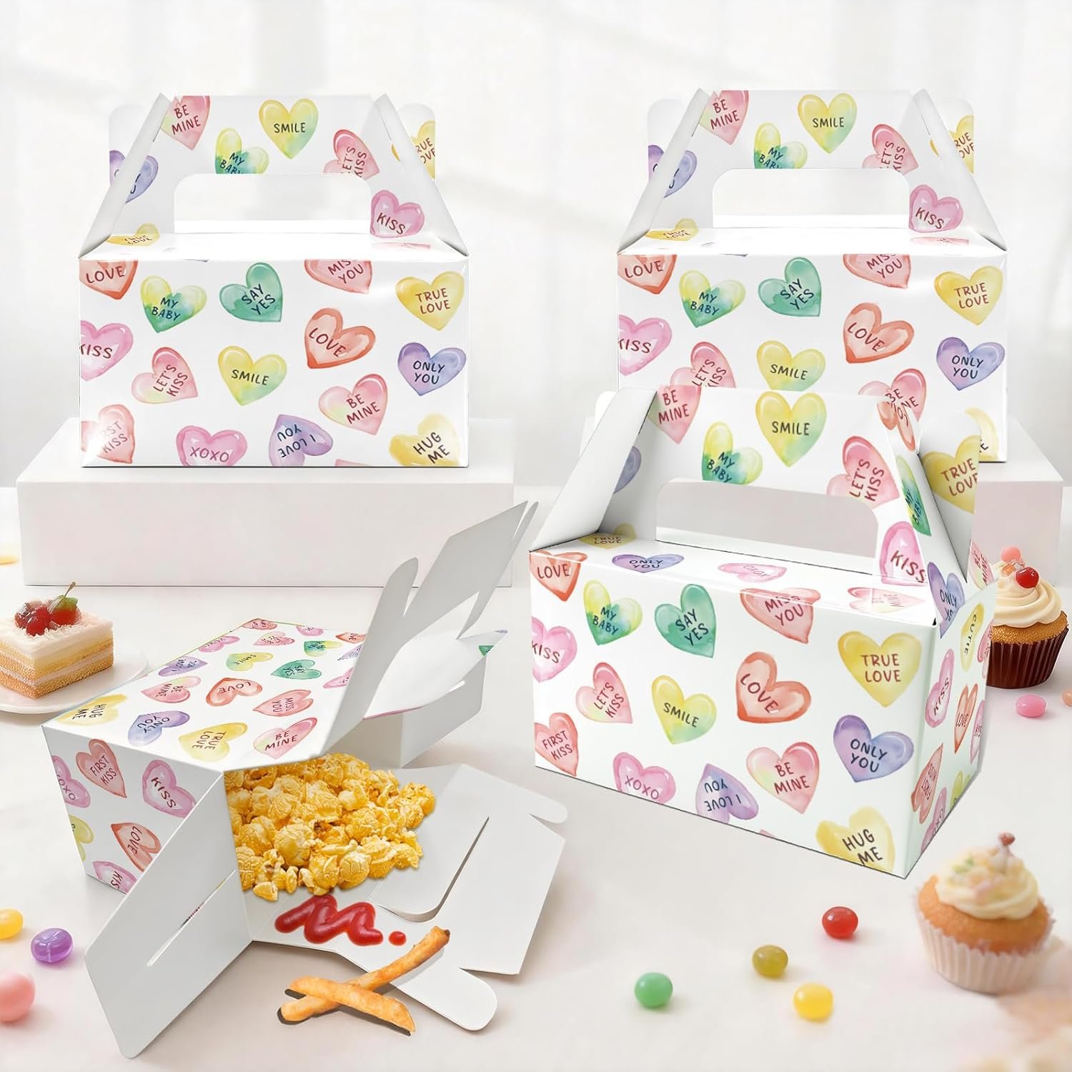 Wholesale Valentine's Day Heart Treat Boxes 12 Pack Candy Goodie Containers with Handles for Kids Boys Girls Party Favors Cookie Cupcake Snacks Factory Wholesale Valentine's Day Heart Treat Boxes 12 Pack Candy Goodie Containers with Handles for Kids Boys Girls Party Favors Cookie Cupcake Snacks Factory