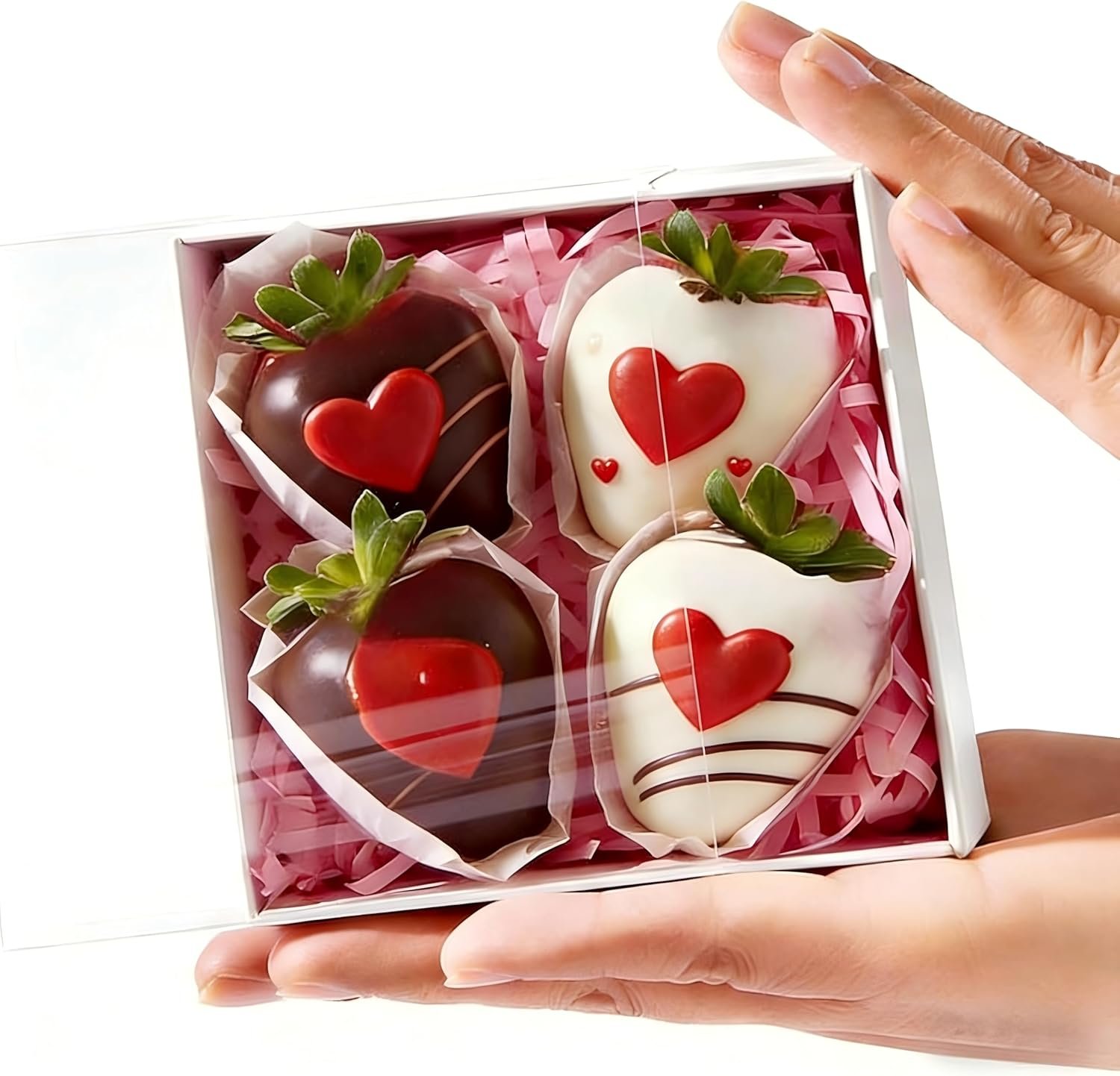 12 Pack 4x4x2 Inch White Drawer Gift Boxes for Cookies, Macarons & Desserts - Food-Safe Bakery Packaging, Christmas Holiday Treat Boxes, Wedding Party Favors, Truffle Donut Display Case (Ships Flat)