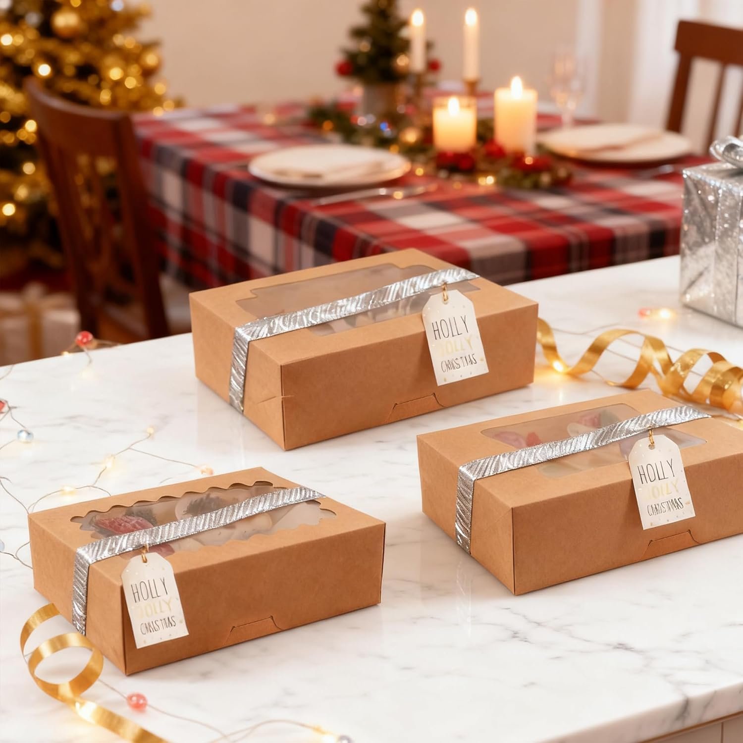 Wholesale 8x6.5x2.5 Inch Window Bakery Cookie Boxes Auto-Popup Pastry Treat Boxes for Gifts 24 Pack Brown Factory Wholesale 8x6.5x2.5 Inch Window Bakery Cookie Boxes Auto-Popup Pastry Treat Boxes for Gifts 24 Pack Brown Factory