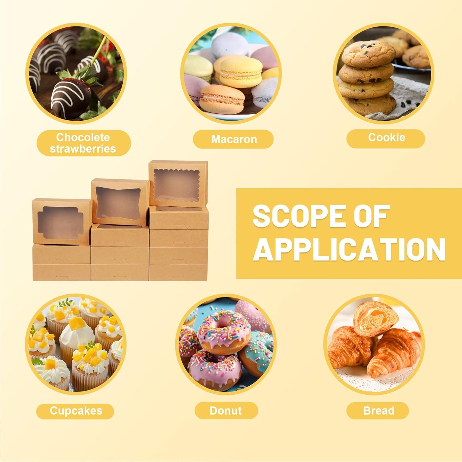 Wholesale 8x6.5x2.5 Inch Window Bakery Cookie Boxes Auto-Popup Pastry Treat Boxes for Gifts 24 Pack Brown Factory Wholesale 8x6.5x2.5 Inch Window Bakery Cookie Boxes Auto-Popup Pastry Treat Boxes for Gifts 24 Pack Brown Factory