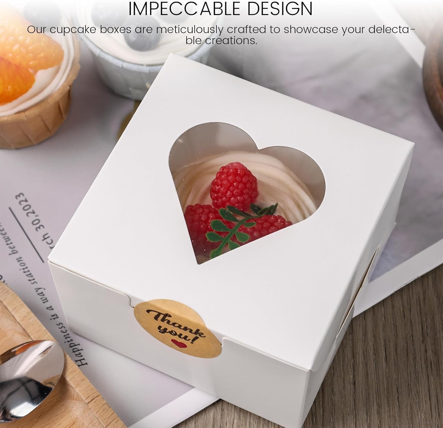 Wholesale 20PCS 4x4x2.5 Inches Heart Shaped Cookie Boxes with Clear Window and Stickers for Bakery Dessert Packaging Party Favors Valentine's Day White Factory