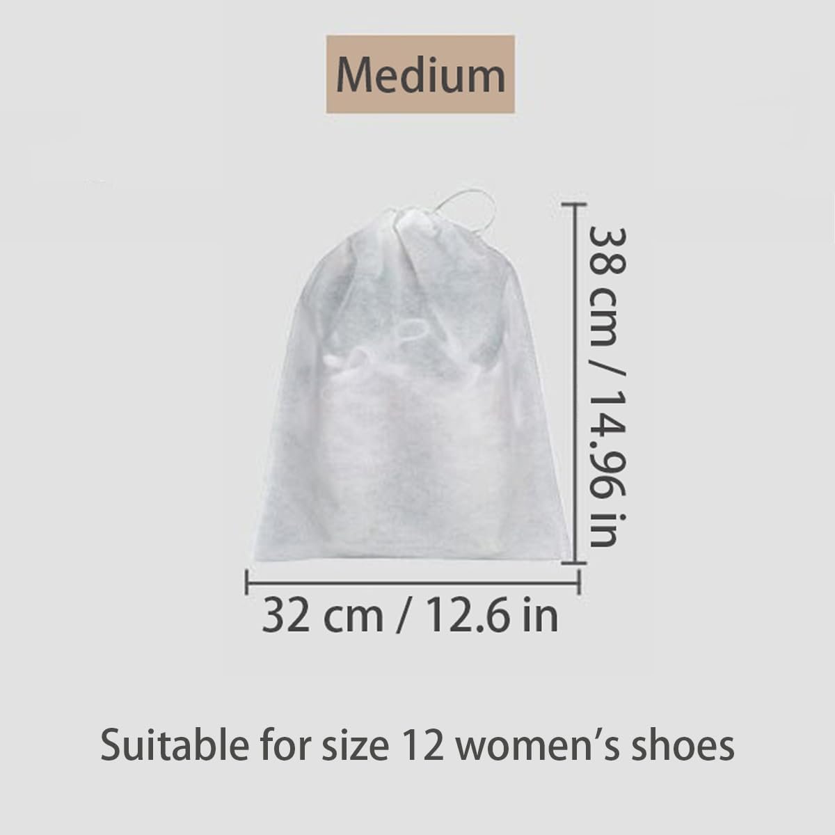 Wholesale Travel Shoe Bags 10Pcs Non-woven Fabric Portable Storage Pouches with Drawstring Medium Factory