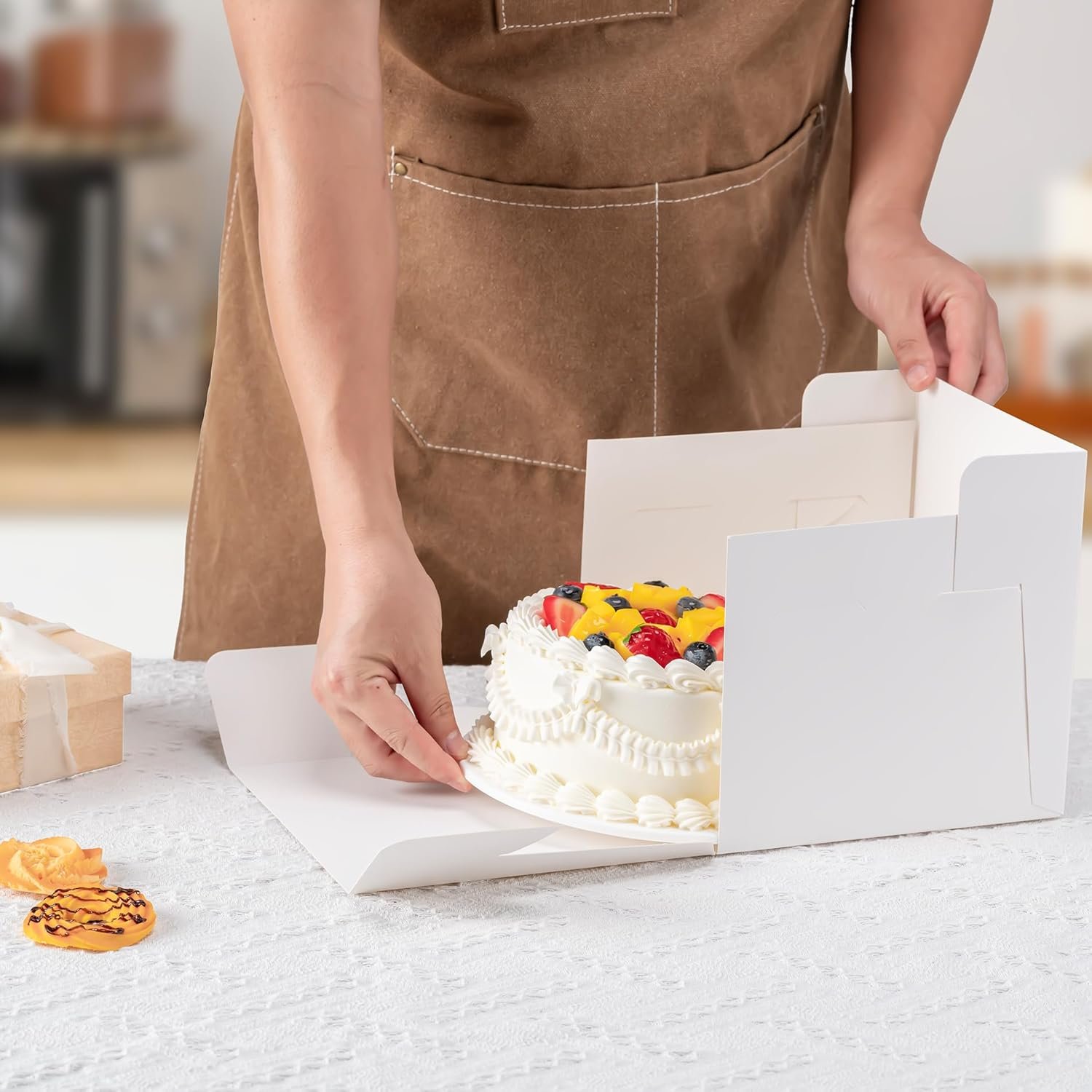 Wholesale 3 Pack 10x10x8 Inch Tall Cake Boxes with Lids Large Window Disposable Bakery Containers for Cookies Pies Cupcakes Pastries Weddings Birthdays Parties Factory Wholesale 3 Pack 10x10x8 Inch Tall Cake Boxes with Lids Large Window Disposable Bakery Containers for Cookies Pies Cupcakes Pastries Weddings Birthdays Parties Factory