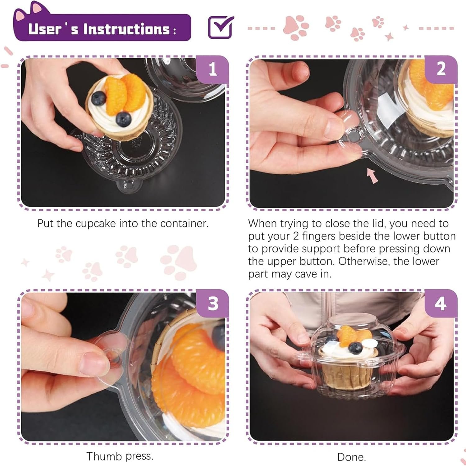 Wholesale 120 Pack Individual Plastic Cupcake Containers 4.3 x 3.2 Inches with Lids for Weddings Baby Showers Birthdays Parties Factory