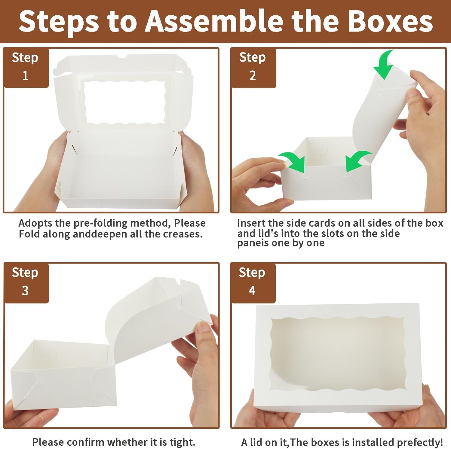 Wholesale 50 Pack 8 x 5 x 2 Inch Cookie Bakery Boxes with Window for Snacks Donuts Muffins Strawberries Pastries Ideal for Birthday Parties Family Potlucks Factory