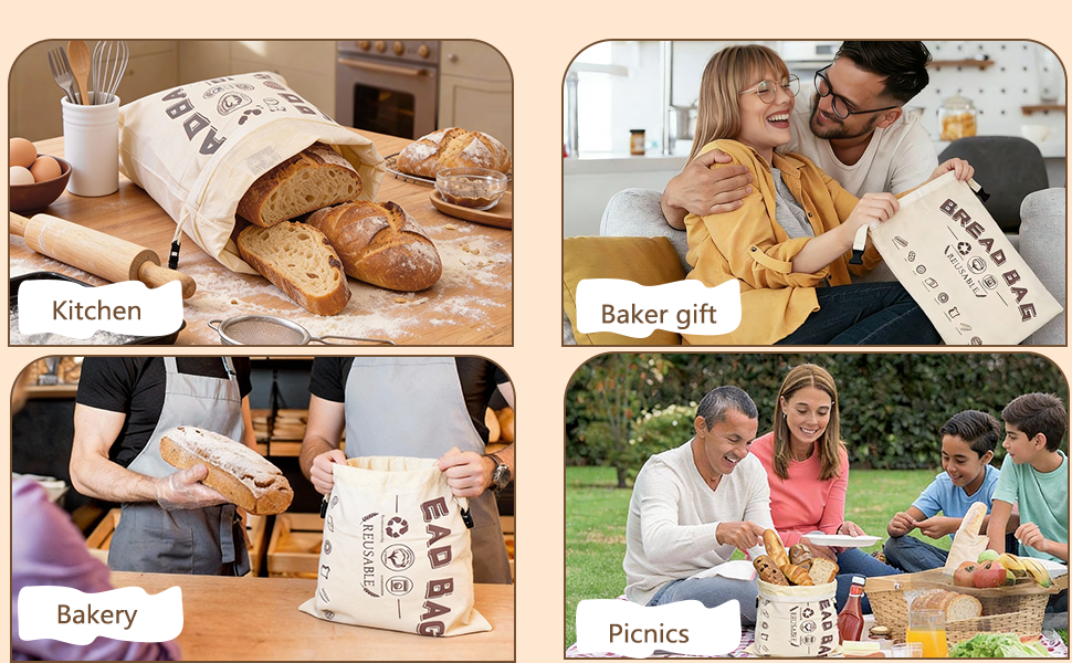 Wholesale Reusable Beeswax-Lined Cotton Bread Bags Sourdough Storage Bakery Essentials Freshness Keeper Homemade 2 Pack Factory