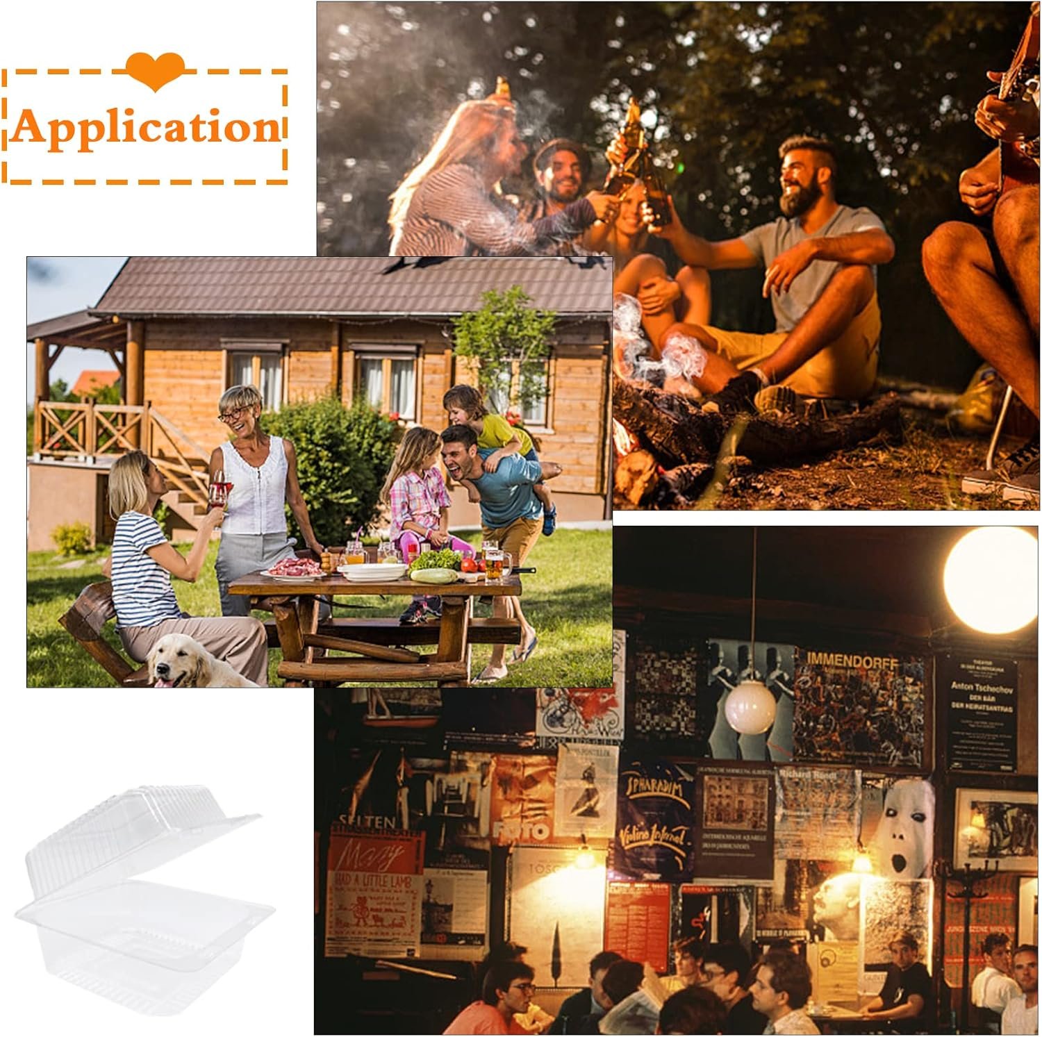 Wholesale 100 Count Clear Plastic Hinged Takeout Containers with Lids Clamshell Trays for Cake Slices Desserts Factory