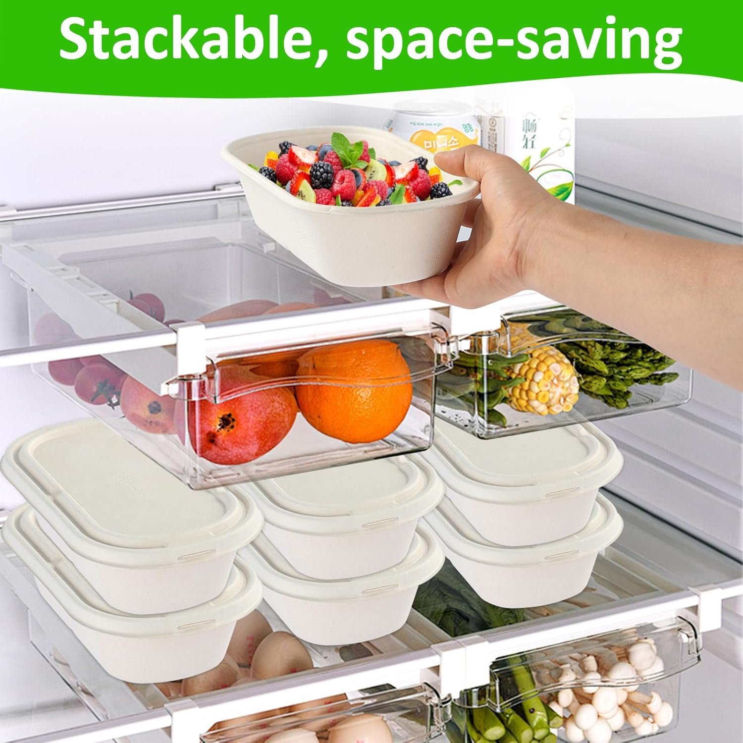 Wholesale 50 Pack 34 oz/1000ml Disposable Paper Food Containers with Lids for Meal Prep Lunch Takeout Salads Sandwiches Pasta Nachos Burritos To-Go Boxes Factory