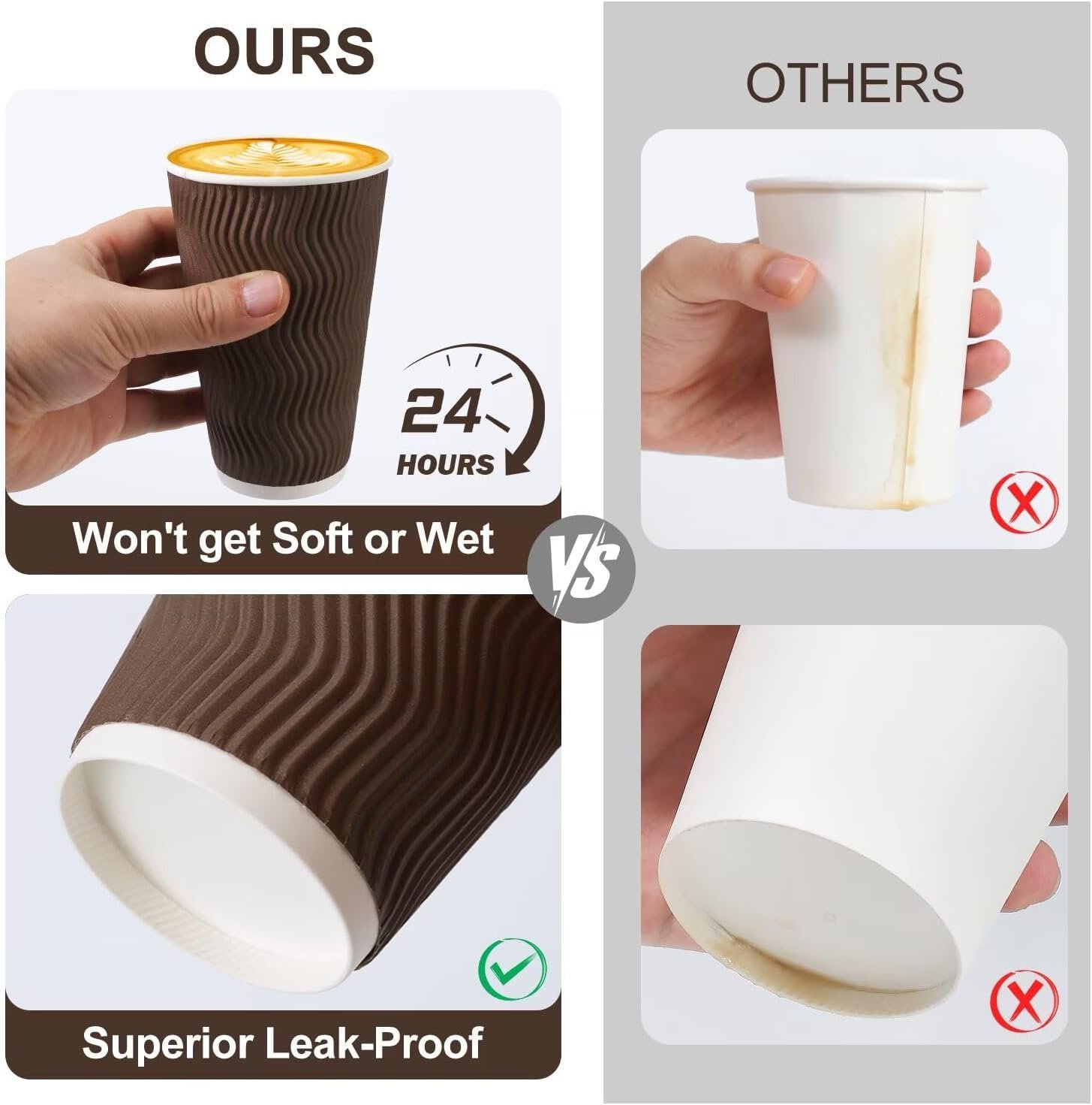 Wholesale 16 oz Disposable Coffee Cups with Lids 50 Pack Insulated To-Go Paper Cups for Hot Cold Drinks Factory Wholesale 16 oz Disposable Coffee Cups with Lids 50 Pack Insulated To-Go Paper Cups for Hot Cold Drinks Factory