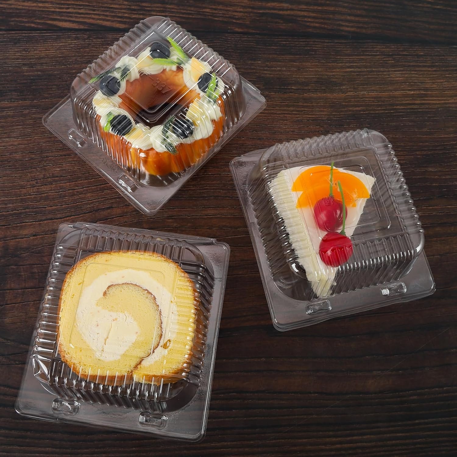 Wholesale 50 Pack 4x4 Inch Clear Hinged Clamshell Takeout Containers for Burgers Sandwiches Cookies Factory Wholesale 50 Pack 4x4 Inch Clear Hinged Clamshell Takeout Containers for Burgers Sandwiches Cookies Factory