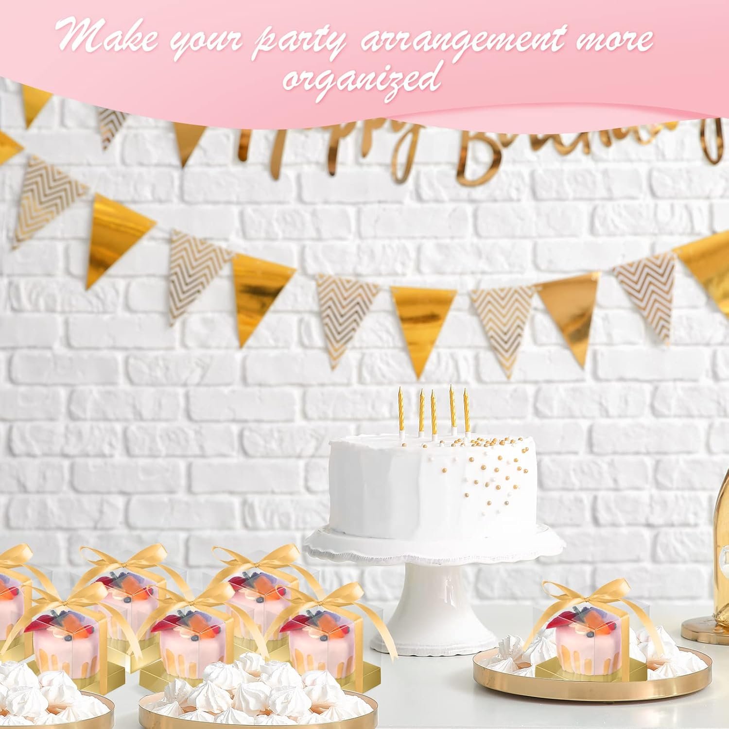 Wholesale 50 Clear Individual 3.5-Inch Cupcake Boxes Plastic Single Containers with Inserts and Ribbon for Cake Storage Holders Kitchen Gold Factory