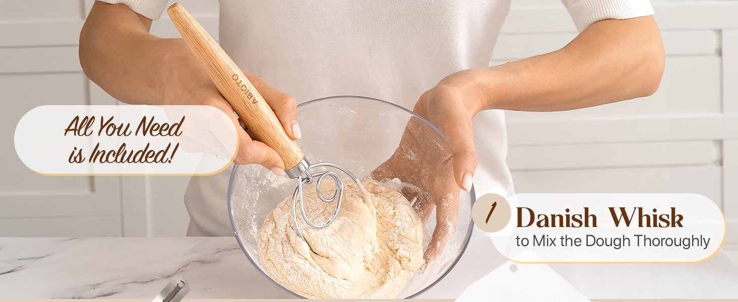 OEM Banneton Bread Proofing Basket Set Complete Sourdough Starter Kit with Lame Danish Whisk Bowl Dough Scraper 2 Slings Baking Mat Factory