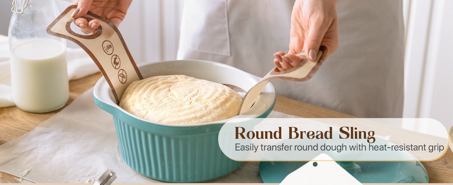 OEM Banneton Bread Proofing Basket Set Complete Sourdough Starter Kit with Lame Danish Whisk Bowl Dough Scraper 2 Slings Baking Mat Factory