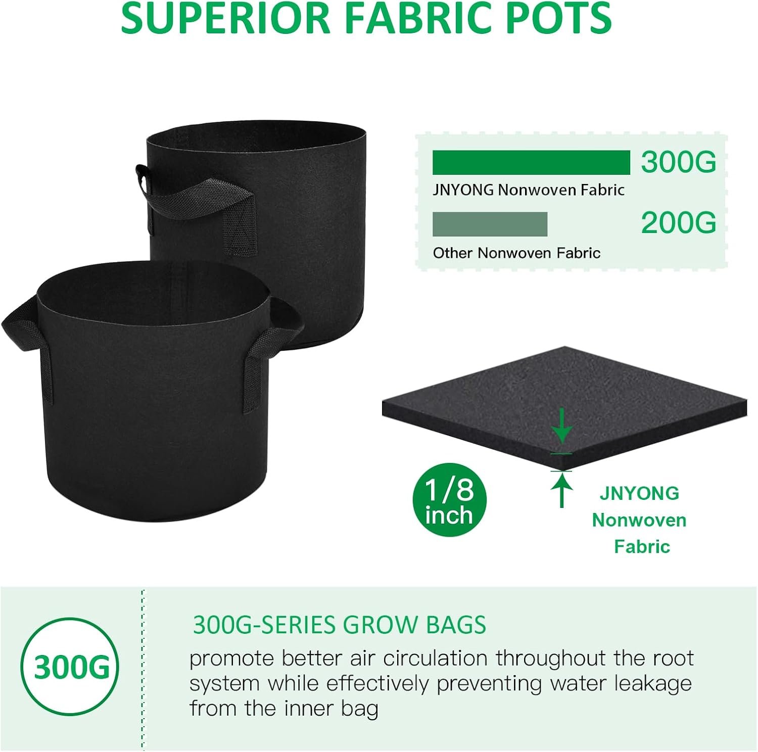 Wholesale 24-Pack 5 Gallon Thickened Non-Woven Aeration Fabric Grow Bags with Handles Factory
