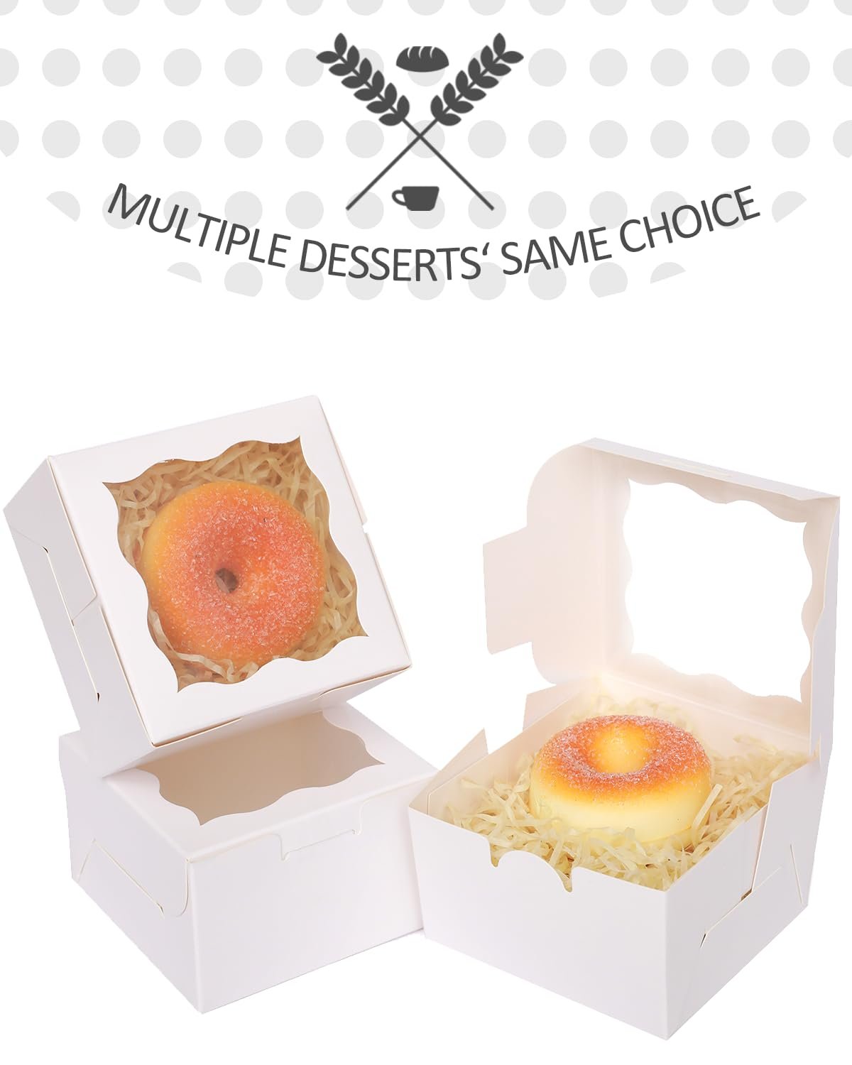 Wholesale White Bakery Box with Window 4x4x2.5 Inch 30 Pack Small Macaron Donut Pastry Mini Cookie for Party Factory Wholesale White Bakery Box with Window 4x4x2.5 Inch 30 Pack Small Macaron Donut Pastry Mini Cookie for Party Factory