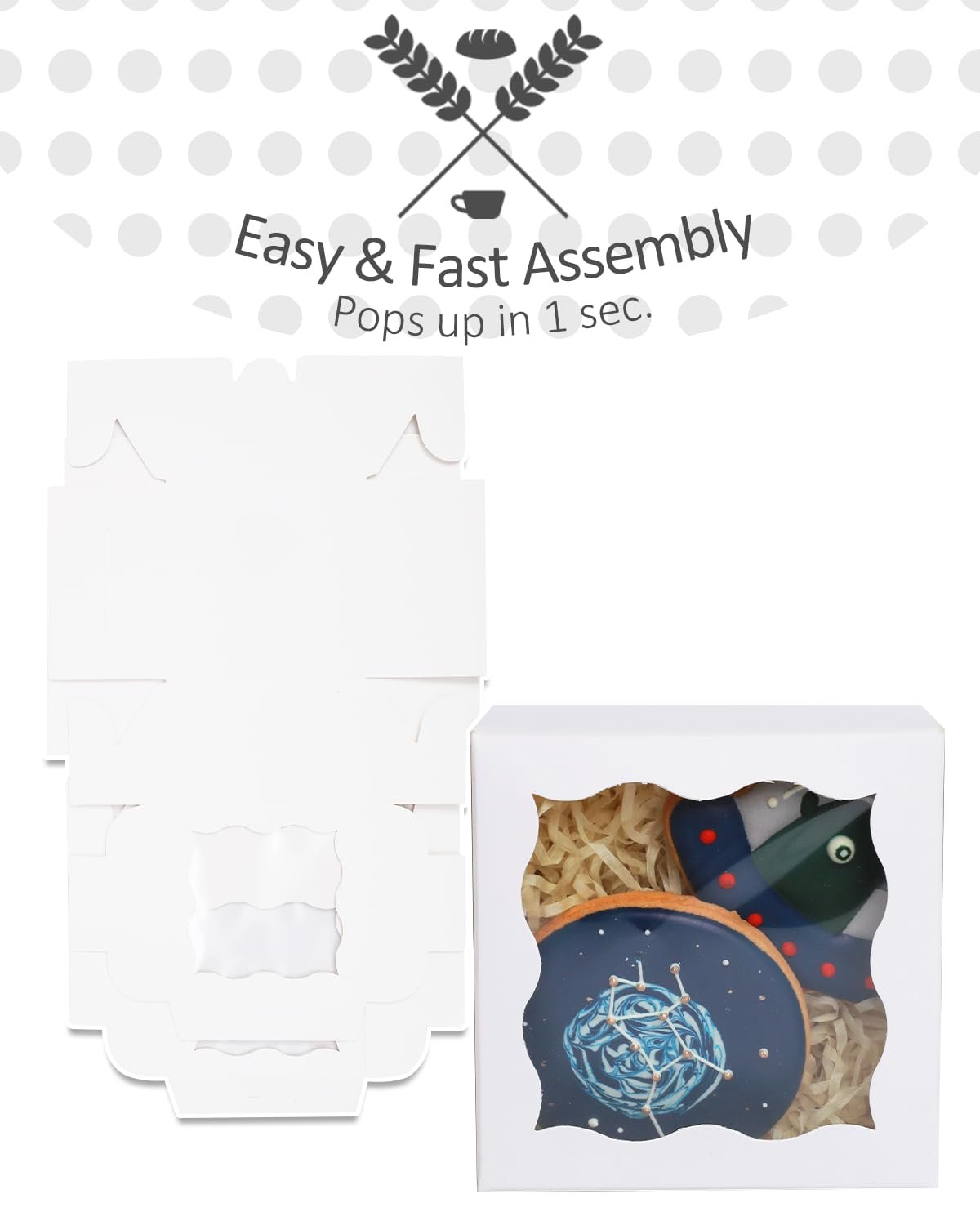 Wholesale White Bakery Box with Window 4x4x2.5 Inch 30 Pack Small Macaron Donut Pastry Mini Cookie for Party Factory Wholesale White Bakery Box with Window 4x4x2.5 Inch 30 Pack Small Macaron Donut Pastry Mini Cookie for Party Factory