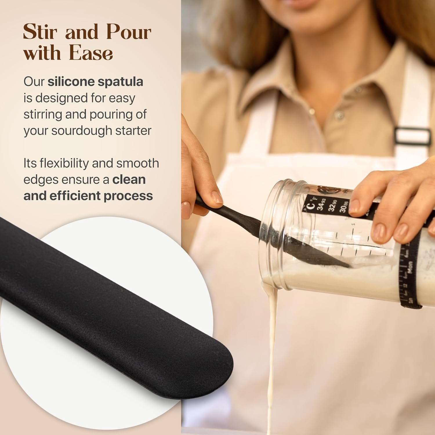 OEM Sourdough Starter Kit Featuring 9-Inch Round Banneton Proofing Basket and 24oz Starter Jar - Beginner-Friendly Bread Baking Supplies and Gifts for Bakers supplier