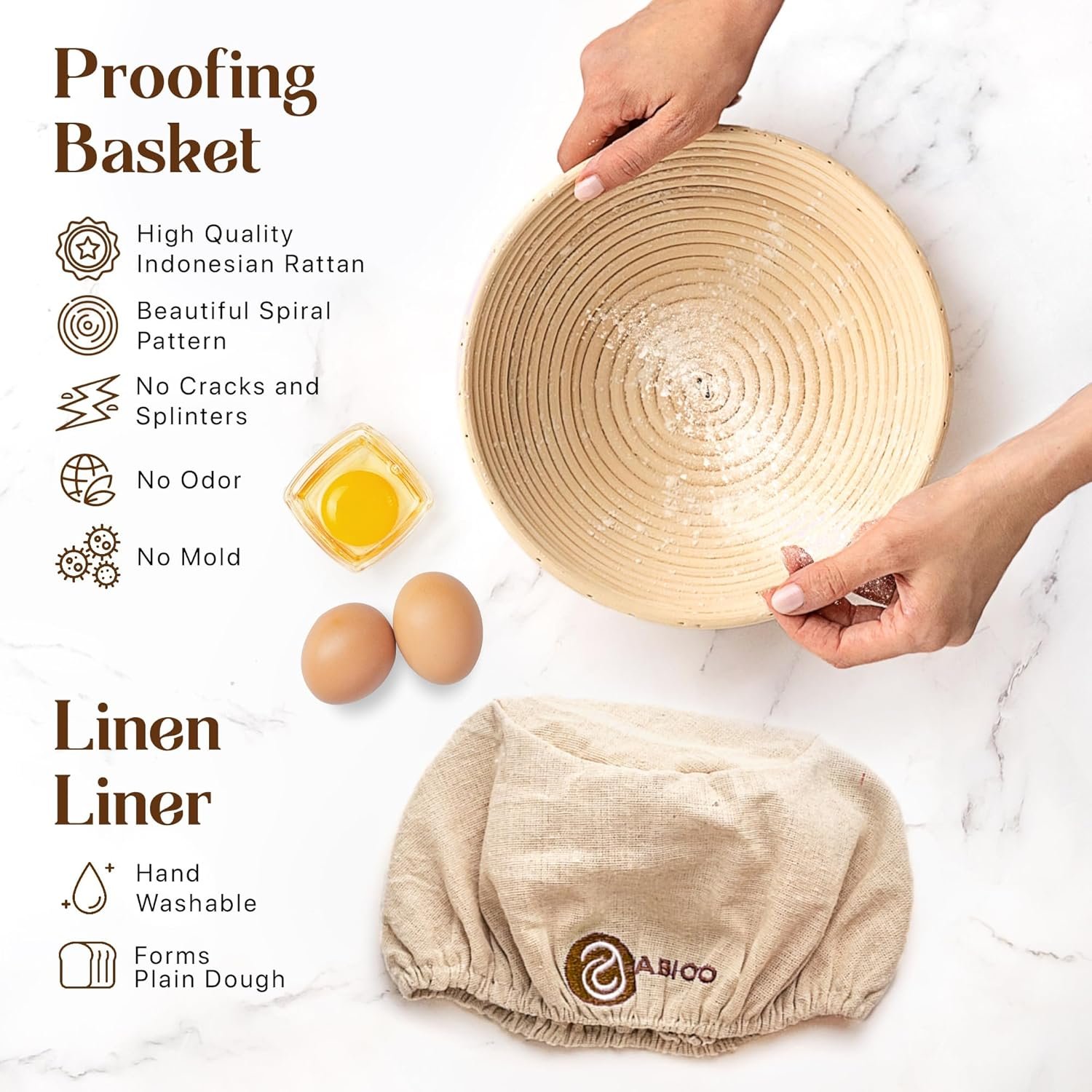 OEM Sourdough Starter Kit Featuring 9-Inch Round Banneton Proofing Basket and 24oz Starter Jar - Beginner-Friendly Bread Baking Supplies and Gifts for Bakers supplier