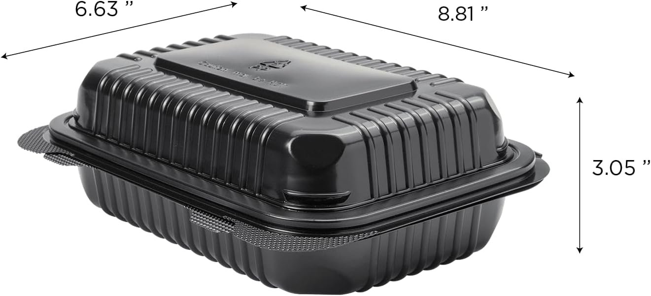 Wholesale Clamshell Takeout Food Containers 9x6 Inches 250 Count Durable Microwavable Stackable Crack-Resistant Black Boxes Factory Wholesale Clamshell Takeout Food Containers 9x6 Inches 250 Count Durable Microwavable Stackable Crack-Resistant Black Boxes Factory
