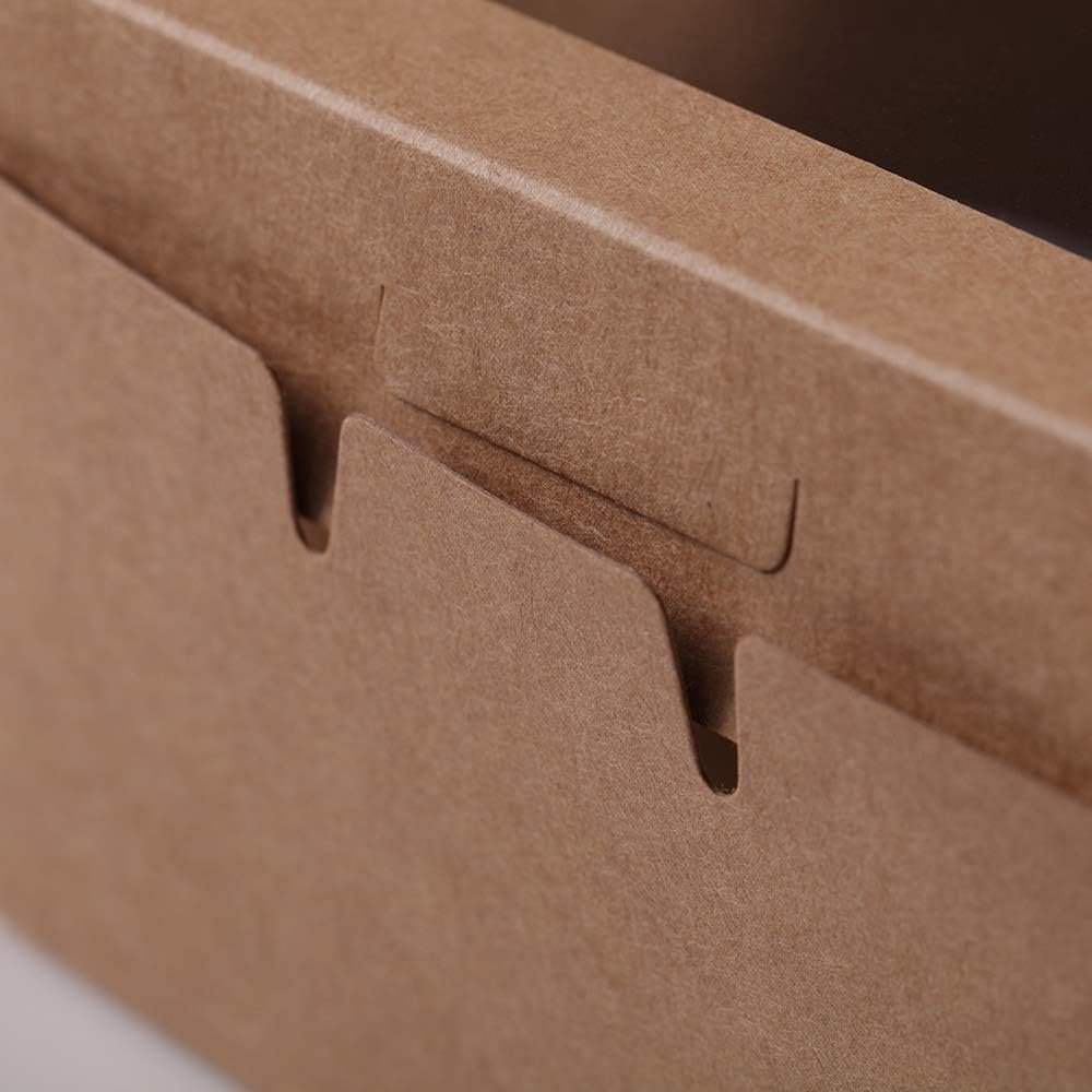 Wholesale Kraft Paper Bakery Boxes 25-Pack 4 x 2.3 x 4 Inch Single Pastry Containers with Clear Display Window for Donuts Mini Cakes Pie Slices Desserts Disposable Brown Take-Out Packaging supplier