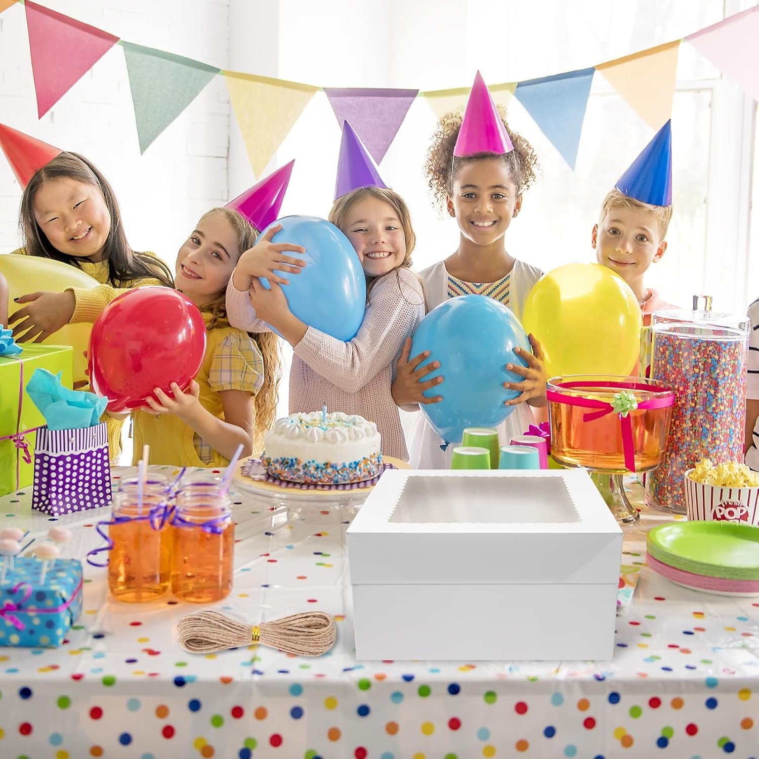 Wholesale 12x12x6 Inch Square Cake Boxes Bulk 4 Pack with Window Lids Disposable Bakery Containers for Cookies Large Pastries Valentine's Easter Mother's Day Factory Wholesale 12x12x6 Inch Square Cake Boxes Bulk 4 Pack with Window Lids Disposable Bakery Containers for Cookies Large Pastries Valentine's Easter Mother's Day Factory