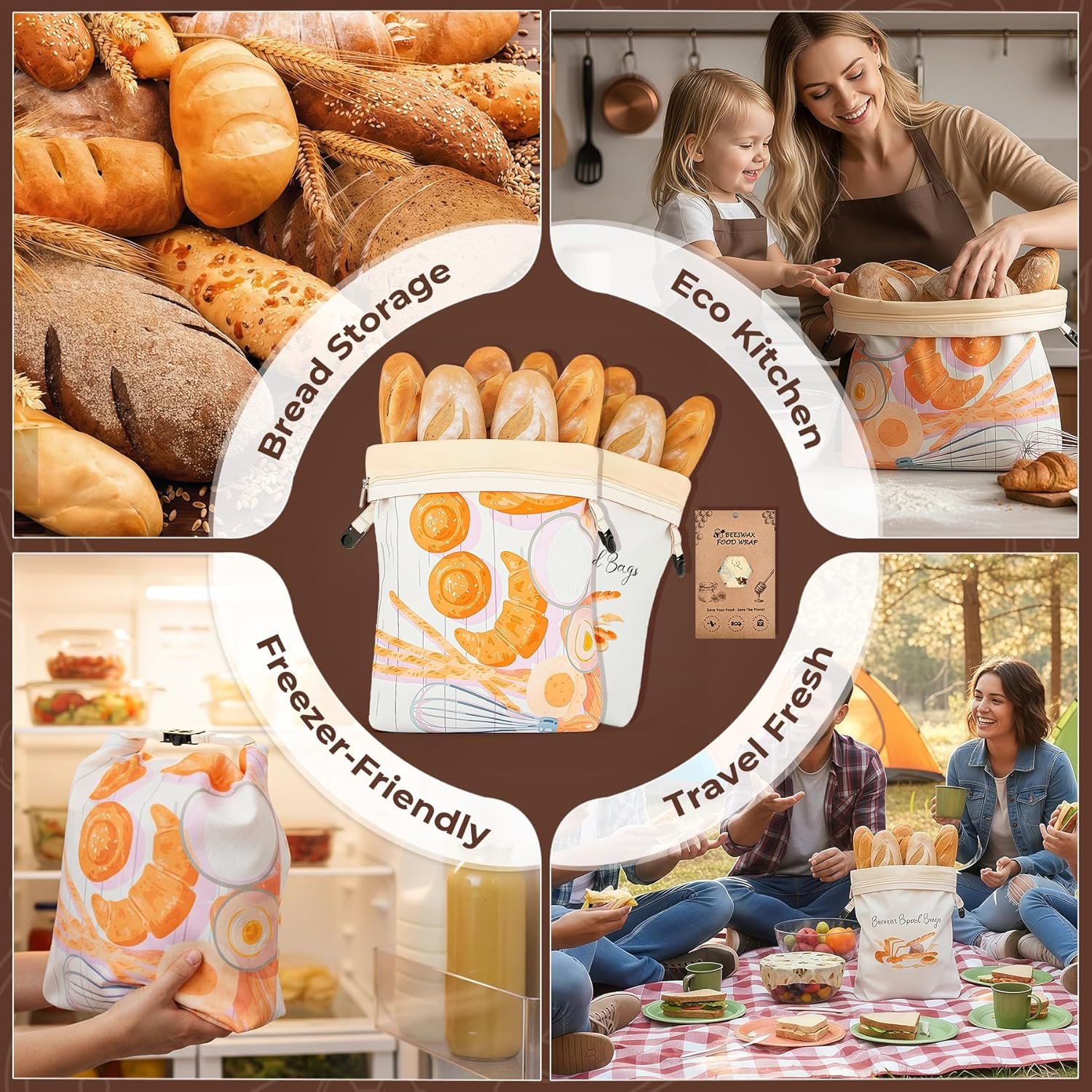 OEM Beeswax Bread Bags 2 Pack XL Cotton Storage Zipper Buckle Double Seal for Sourdough Homemade Bread Includes 13x13.9 Inch Beeswax Wrap Bowl Cover Reusable Produce Veggie Bags Factory OEM Beeswax Bread Bags 2 Pack XL Cotton Storage Zipper Buckle Double Seal for Sourdough Homemade Bread Includes 13x13.9 Inch Beeswax Wrap Bowl Cover Reusable Produce Veggie Bags Factory