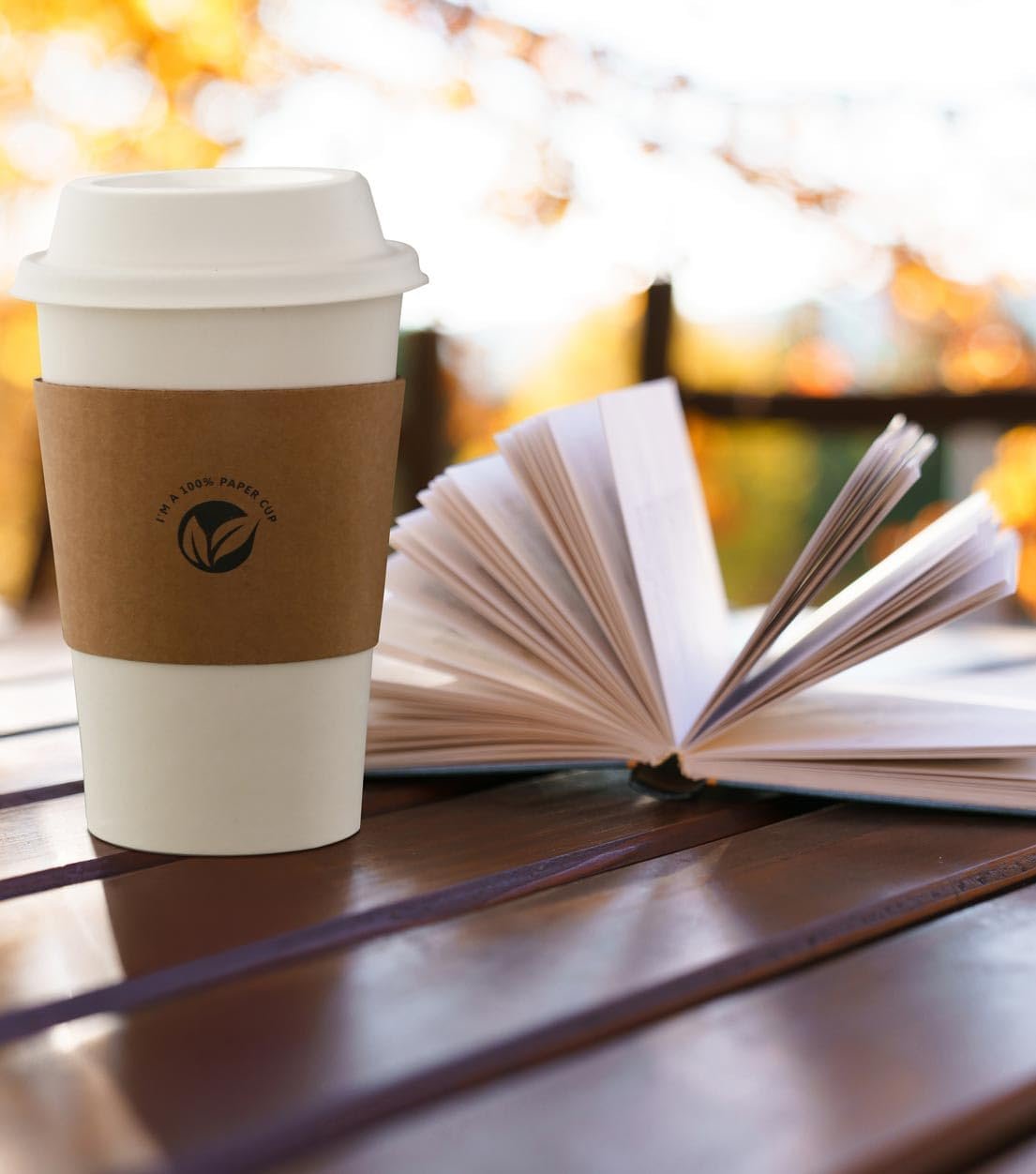 Wholesale 50 Pack 16 oz Compostable Coffee Cups with Lids Kraft Sleeves Eco-Friendly Disposable White Paper Combo for Hot Beverages Factory Wholesale 50 Pack 16 oz Compostable Coffee Cups with Lids Kraft Sleeves Eco-Friendly Disposable White Paper Combo for Hot Beverages Factory