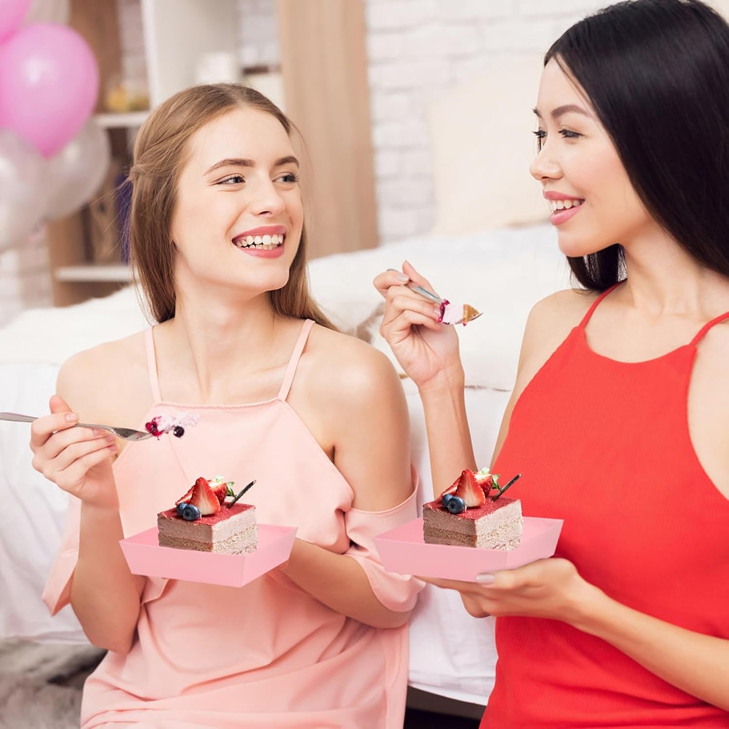 Wholesale 50 Pack 4 Inch Small Pink Paper Charcuterie Boxes with Clear Lids Disposable Square Food Containers for Desserts Strawberries Cake Slices Cookies Factory Wholesale 50 Pack 4 Inch Small Pink Paper Charcuterie Boxes with Clear Lids Disposable Square Food Containers for Desserts Strawberries Cake Slices Cookies Factory