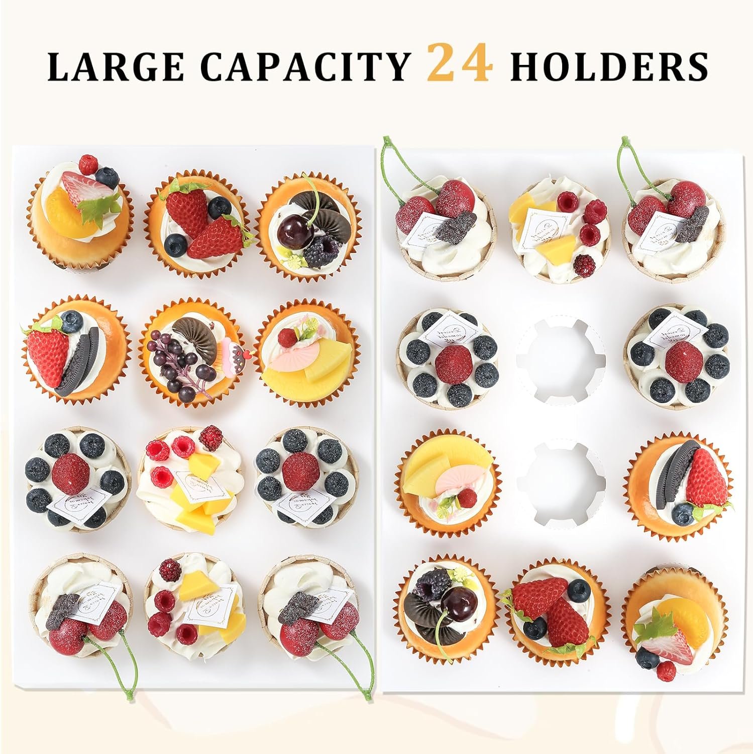 Wholesale 8 Pack 24 Count Cupcake Boxes with Windows Inserts Disposable Containers for Muffins Treats Pastries 19x14x3.9 Inch White Factory Wholesale 8 Pack 24 Count Cupcake Boxes with Windows Inserts Disposable Containers for Muffins Treats Pastries 19x14x3.9 Inch White Factory