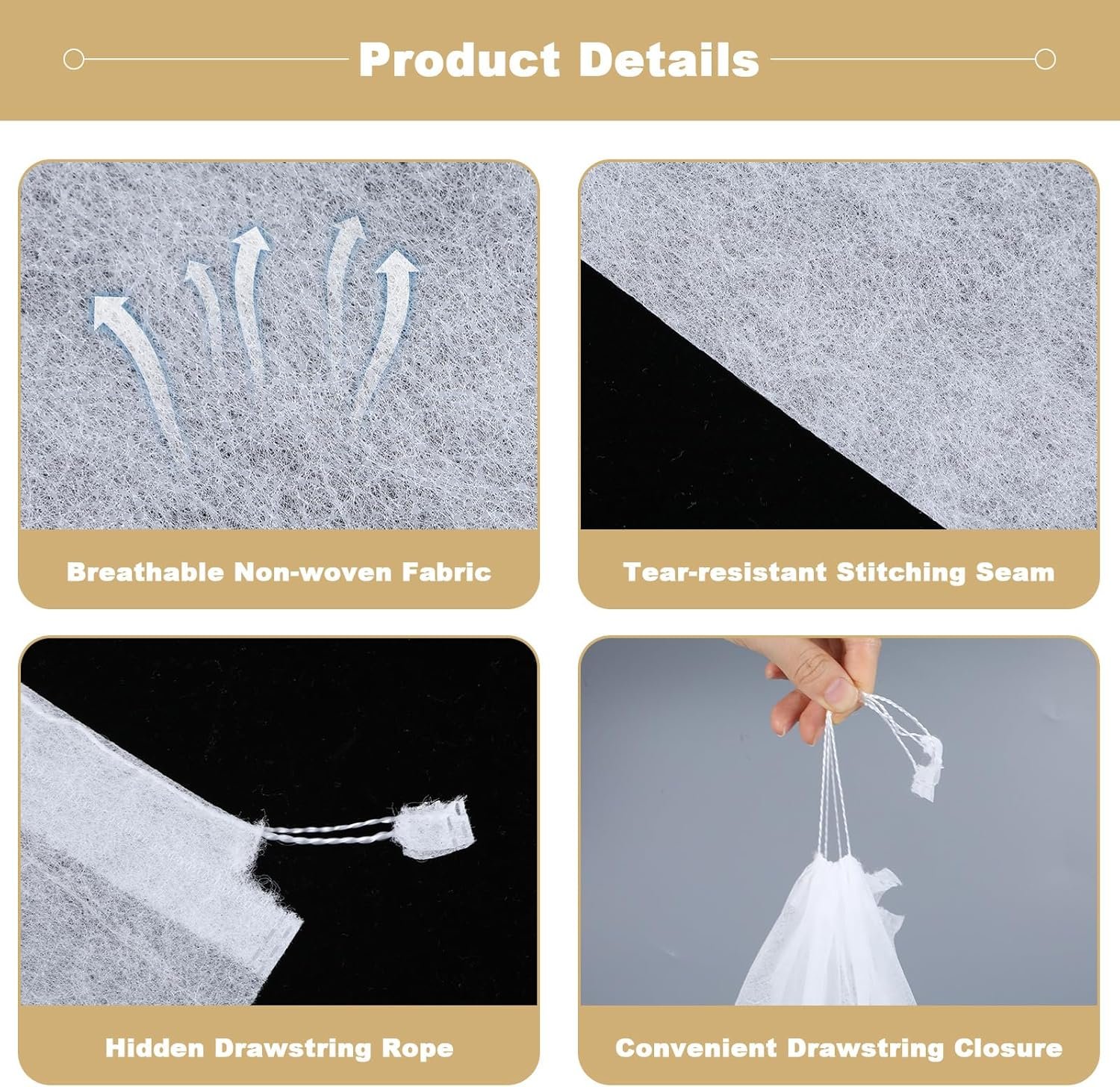 Wholesale 200 Pcs White Non-Woven Dustproof Drawstring Shoe Storage Bags (12.5” x 18.5”) Breathable Portable Travel Organizers for Shoes Boots Purses Factory Wholesale 200 Pcs White Non-Woven Dustproof Drawstring Shoe Storage Bags (12.5” x 18.5”) Breathable Portable Travel Organizers for Shoes Boots Purses Factory