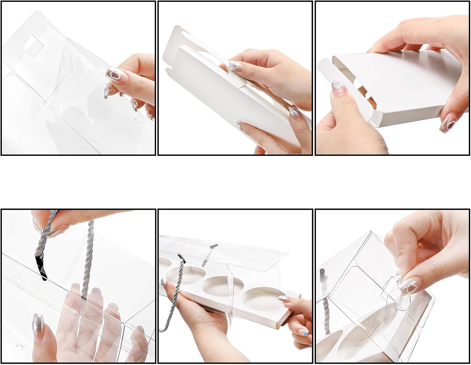 Wholesale 24-Pack Clear Cupcake Boxes with Handles 12 x 3 x 3 Inch Plastic Containers for Desserts Muffins Parties Weddings Factory