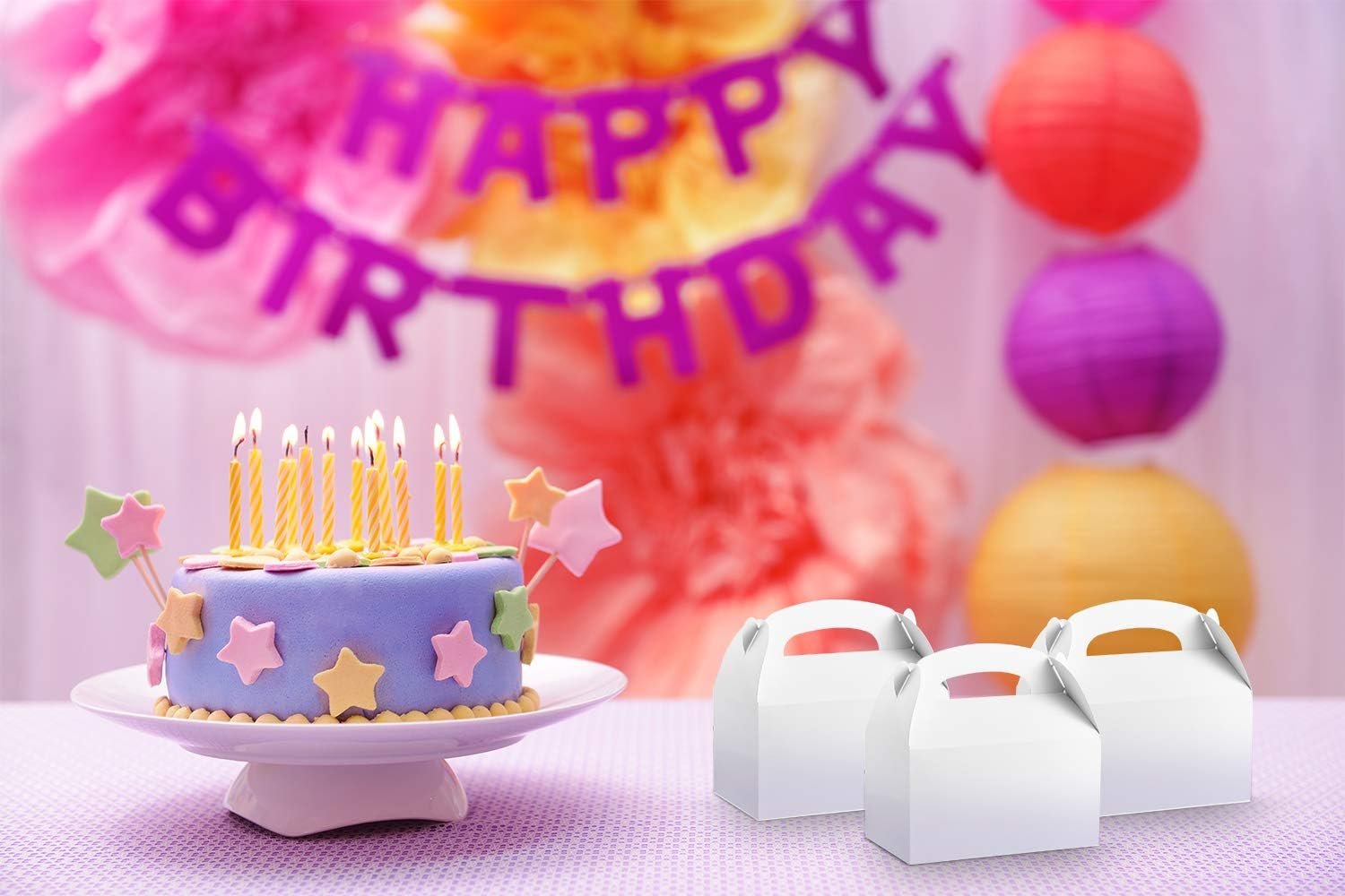 Wholesale 30 Pack White Paper Gable Treat Gift Favor Boxes for Kids Birthday Party Wedding Baby Shower 6.2 x 3.5 x 3.5 Inches Factory Wholesale 30 Pack White Paper Gable Treat Gift Favor Boxes for Kids Birthday Party Wedding Baby Shower 6.2 x 3.5 x 3.5 Inches Factory