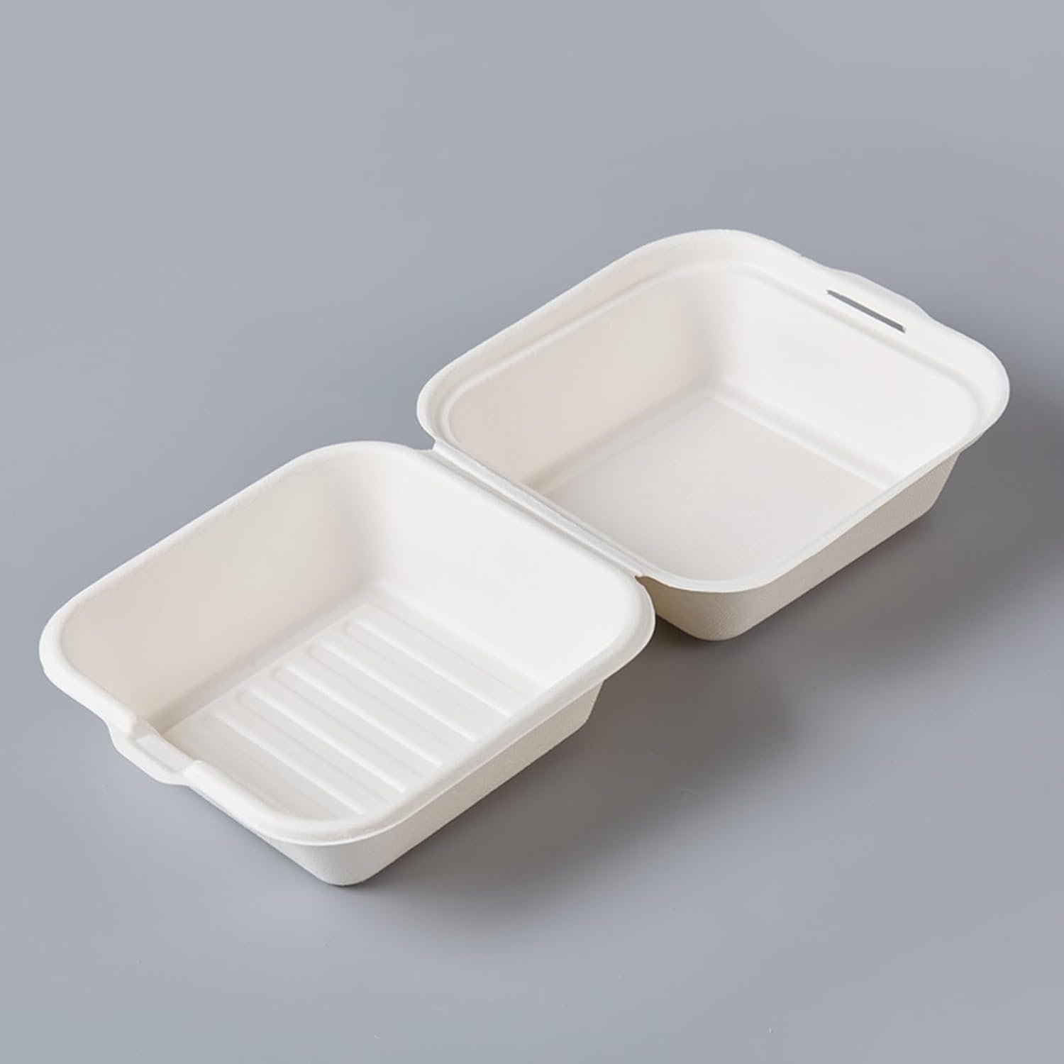 Wholesale 150 Pack 6x6 Inch Clamshell Food Containers with Lids Disposable Takeout To-Go Bagasse Bento Boxes White for Hamburgers Sandwiches Chips Microwave Freezer Safe Factory Wholesale 150 Pack 6x6 Inch Clamshell Food Containers with Lids Disposable Takeout To-Go Bagasse Bento Boxes White for Hamburgers Sandwiches Chips Microwave Freezer Safe Factory