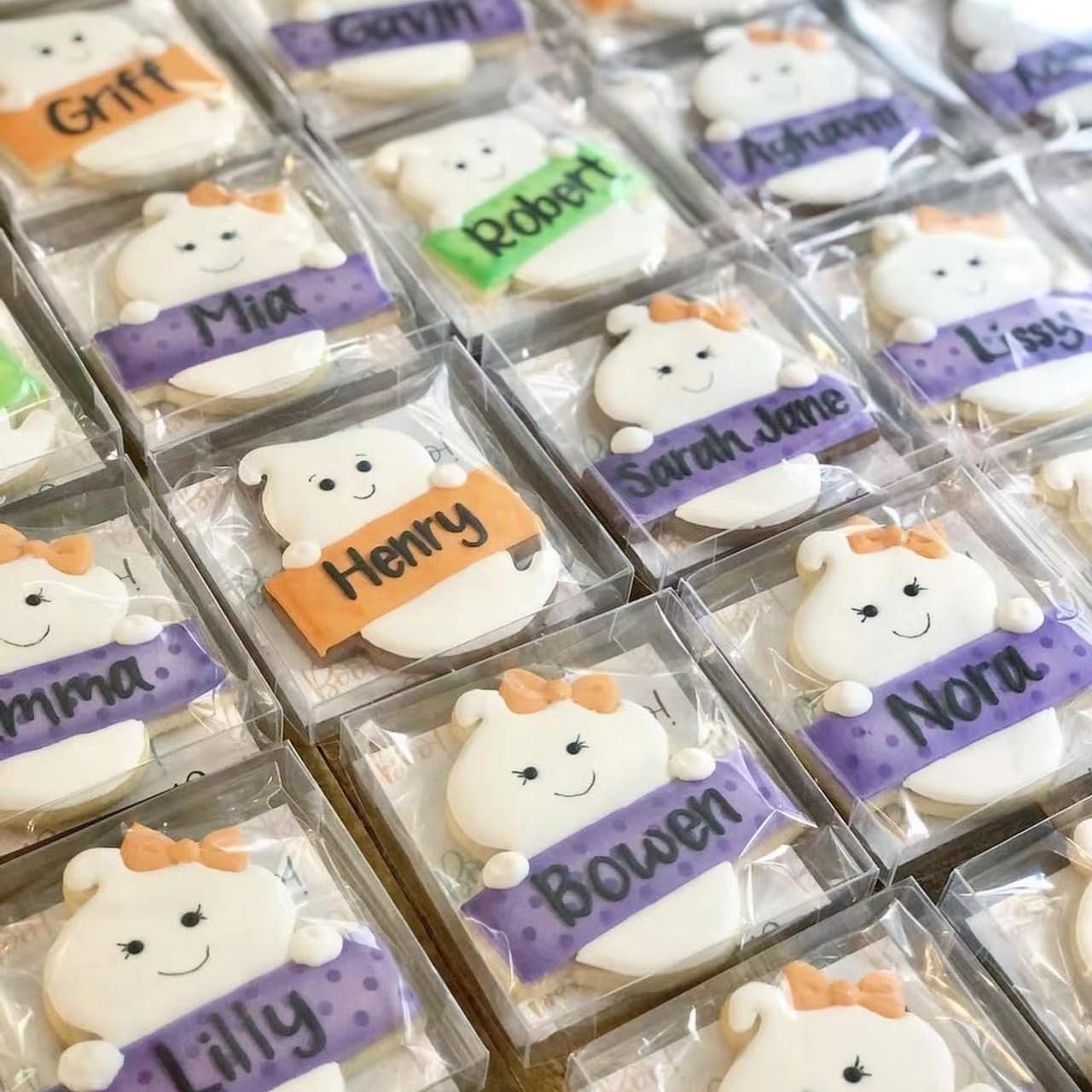 Wholesale 50 Pack 4x4x1.2 Inch Clear Plastic Single Cookie Boxes with Full Window for Macarons Donuts Desserts Party Christmas Valentine's Day Factory