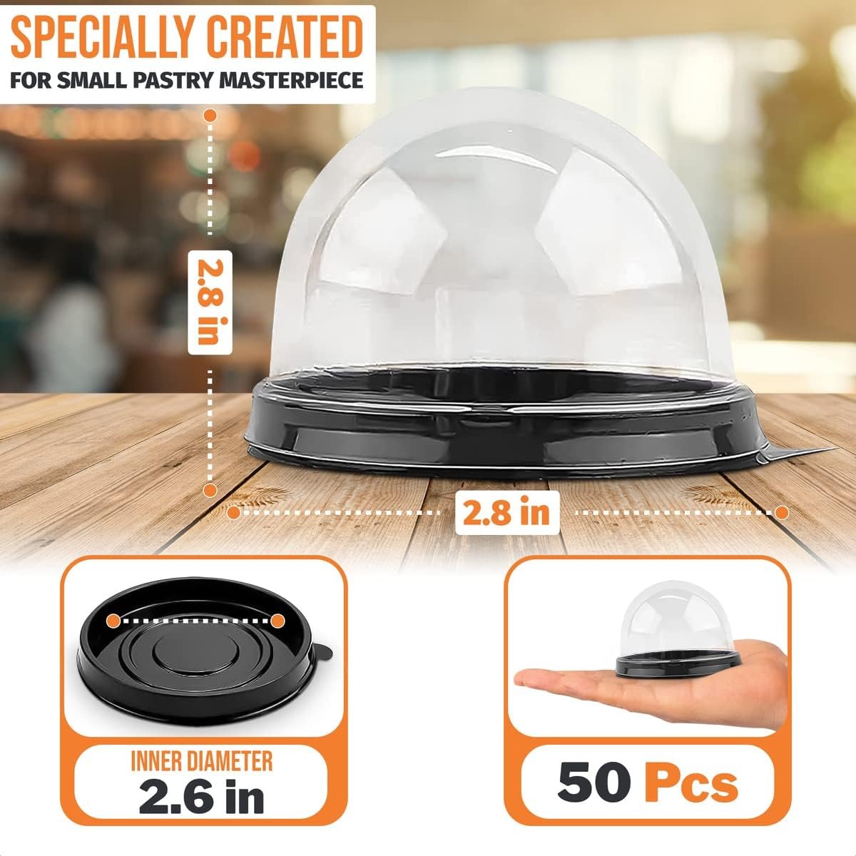 Wholesale 50-Pack 2.8 x 2.8 Inch Mini Cupcake Containers Plastic Food Grade Dessert Boxes with Clear Lids for Parties Holidays Factory