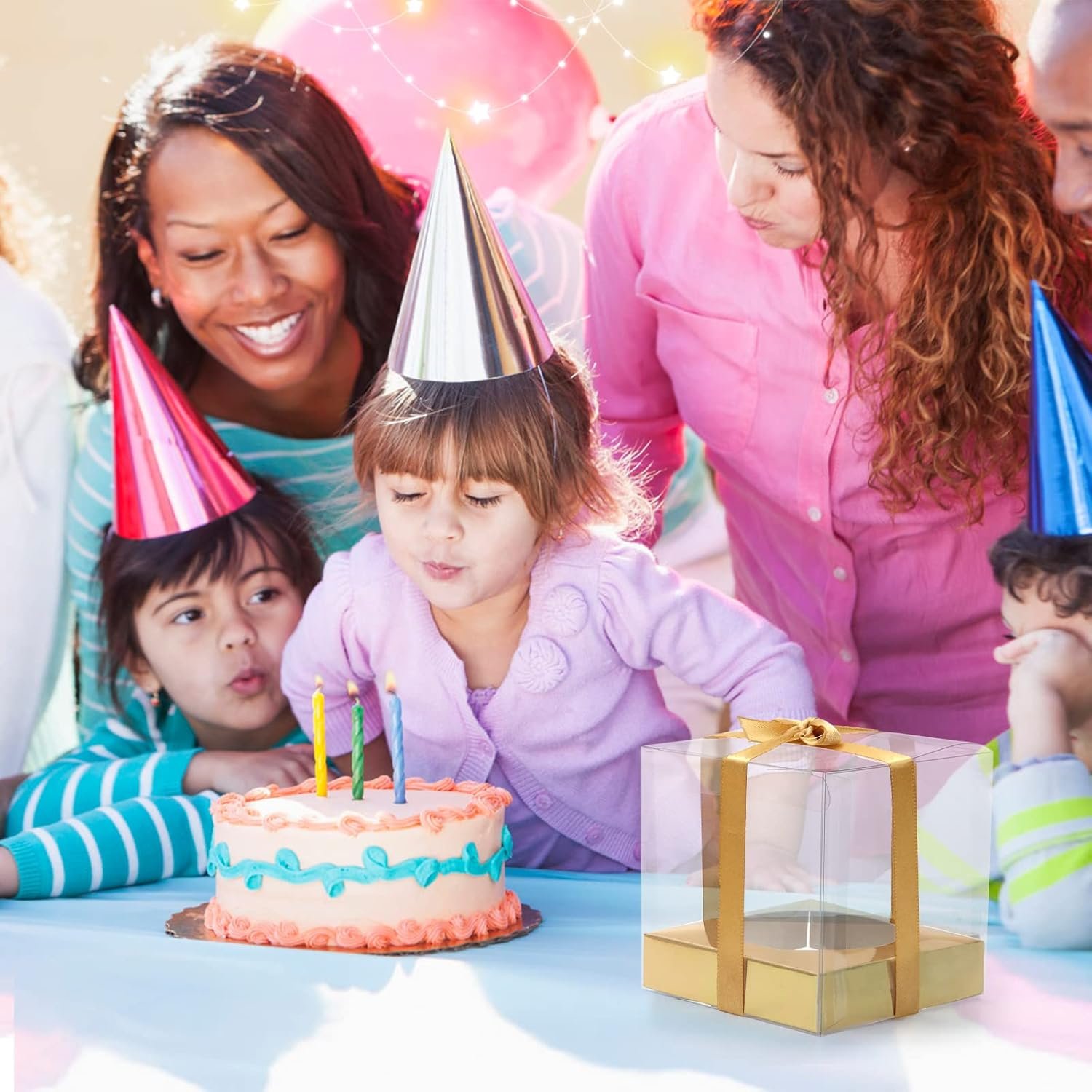 Wholesale 12 Pack 3.5 Inch Clear Plastic Single Cupcake Boxes Gold Disposable Containers with Inserts and Ribbon Factory Wholesale 12 Pack 3.5 Inch Clear Plastic Single Cupcake Boxes Gold Disposable Containers with Inserts and Ribbon Factory