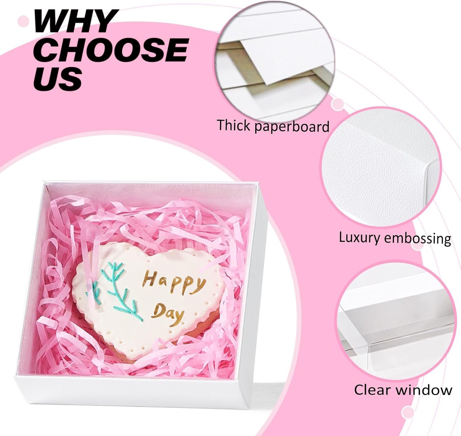 Wholesale 25PCS 4x4x1.25 Inch Clear Lid Treat Boxes for Cookies Macarons Cakesicles Donuts Pastries Chocolate Covered Oreos Factory