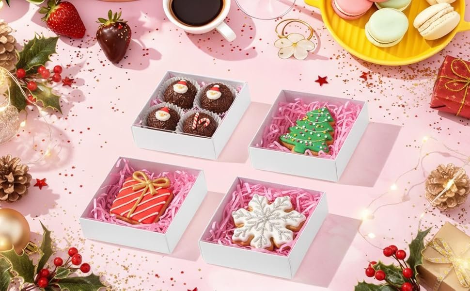 Wholesale 25PCS 4x4x1.25 Inch Clear Lid Treat Boxes for Cookies Macarons Cakesicles Donuts Pastries Chocolate Covered Oreos Factory