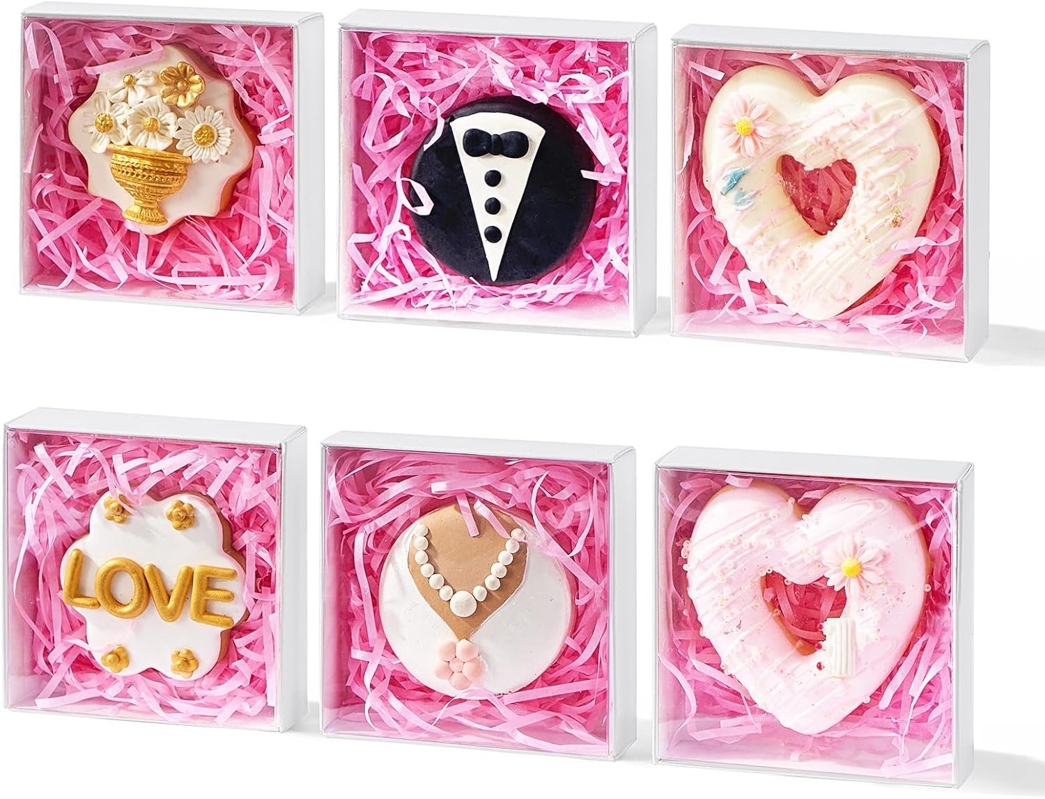 4x4x1.25Inches 25PCS Treat Boxes with Clear display lid for Cookies,Macaron,Cakesicle,Dount,Pastry,Chocolate Covered Ores or More
