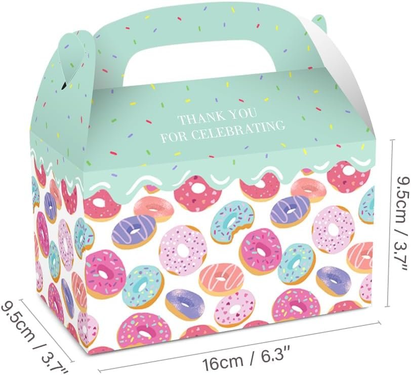 Wholesale 24 PCS Double-Sided Donut Party Favor Boxes Sweet Doughnut Design for Kids Birthday Decorations Factory