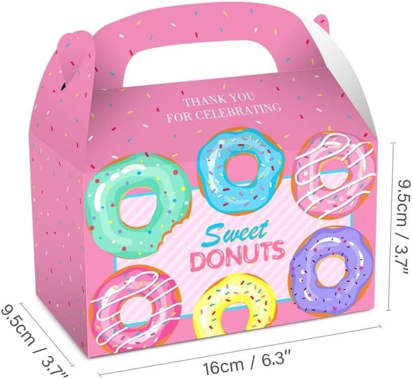 Wholesale 24 PCS Double-Sided Donut Party Favor Boxes Sweet Doughnut Design for Kids Birthday Decorations Factory